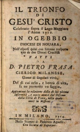 Il trionfo di Gesù Cristo