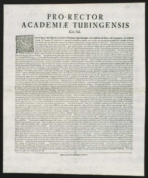 Pro-Rector Academiae Tubingensis Civ. Sal.