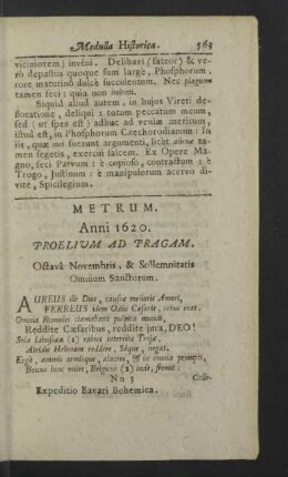 Metrum. Anni 1620.
