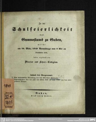 Bemerkungen aus der Mathematik und mathematischen Geographie