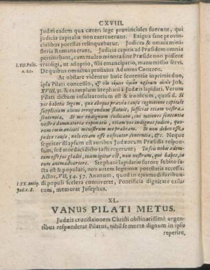 XL. Vanus Pilati Metus.
