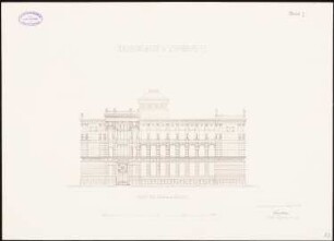 Kollegiengebäude der Kaiser-Wilhelm-Universität Straßburg Wettbewerb: Seitenansicht