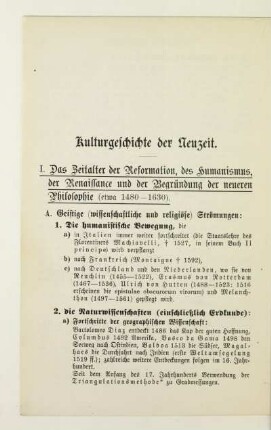 Kulturgeschichte der Neuzeit