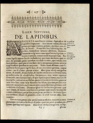 Liber Septimus, De Lapidibus.