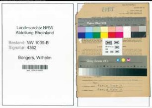 Entnazifizierung Wilhelm Bongers , geb. 13.01.1906 (Kraftfahrer)