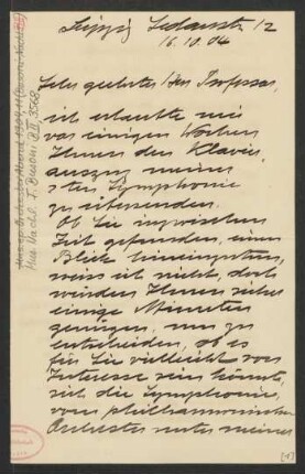 Brief an Ferruccio Busoni : 16.10.1904