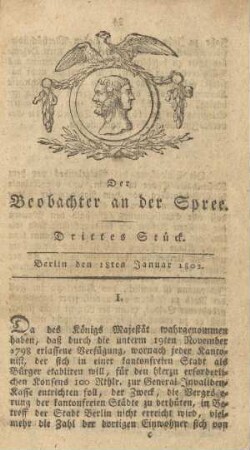 3. Stueck, 18. Januar 1802