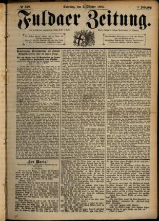 Ausgabe vom Samstag, den 04. Oktober 1890.