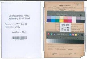 Entnazifizierung Max Wolfertz , geb. 16.08.1898 (Gastwirt)