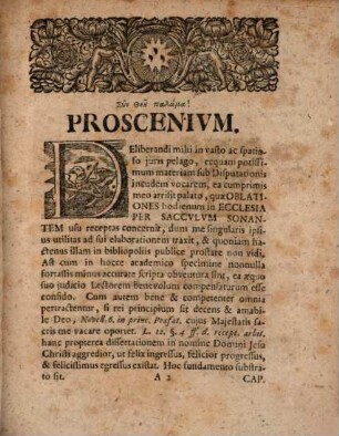 Dissertatio Ivris Ecclesiastici De Oblationibvs Qvæ Fivnt In Ecclesia Per Saccvlvm Sonantem = vom Klinge-Beutel