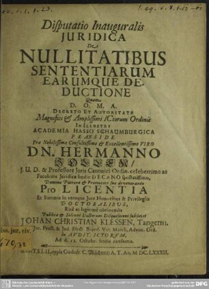 De nullitatibus sententiarum earumque deductione