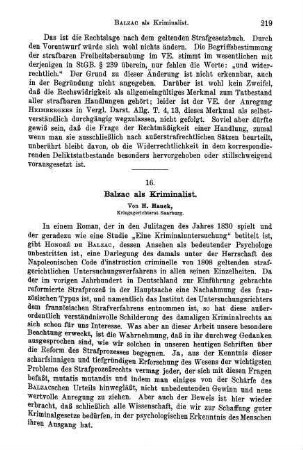 219-223, Balzac als Kriminalist
