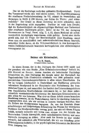 219-223, Balzac als Kriminalist