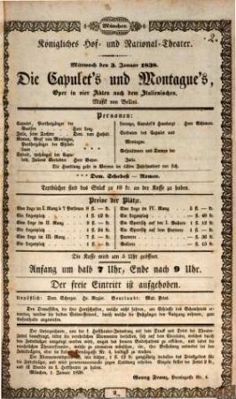 Königliches Hof- und Nationaltheater. 1838