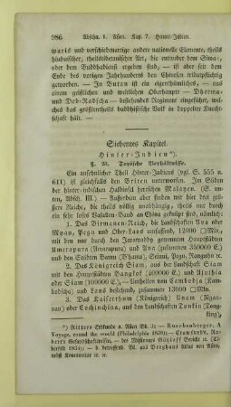 Siebentes Kapitel. Hinter-Indien