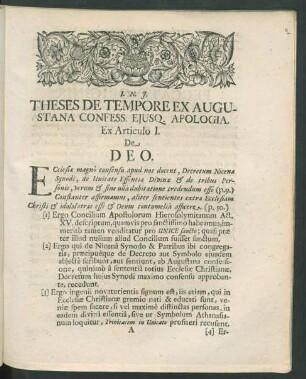 Theses deTempore Ex Augustana Confess. Ejusq. Apologia.