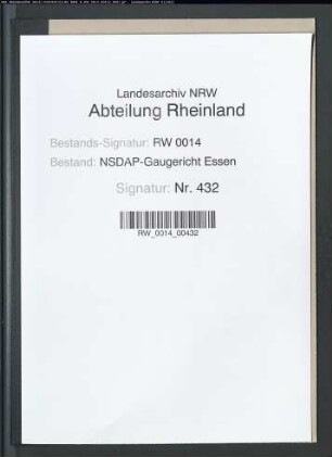 Stattgabe der Beschwerde des Parteianwärters Johannes UNGEMACH, geb. 19.7.1893, technischer Stadtinspektor in Essen-Rellinghausen, gegen die Nichtaufnahme in die NSDAP wegen starker konfessioneller Bindungen