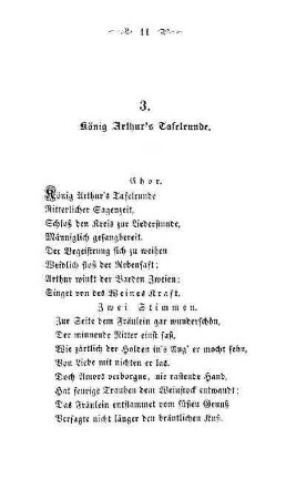 3. König Arthur's Tafelrunde
