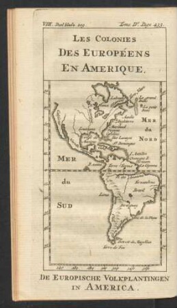 Tafel: Les colonies des européens en Amerique. [...]