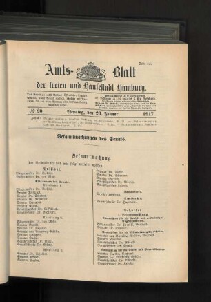 No. 20, 23. Januar 1917