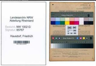 Entnazifizierung Friedrich Hausdorf, geb. 29.09.1875 (Stellmacher)