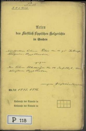 Peters, Witwe Nr. 12 zu Istrup gegen Uhmeier zu Istrup