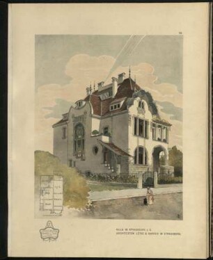 Villa in Strassburg I. E. Architekten: Lütke & Backes in Strassburg.