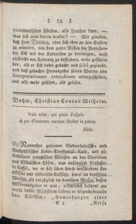 Dohm, Christian Conrad Wilhelm