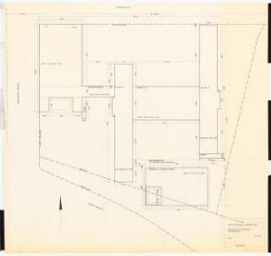 Mädchenberufsschule, Duisburg: Absteck- und Lageplan 1:200 (Zeichnung des Architekten)