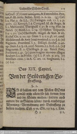 Das XIX. Capitel. Von der Brüderlichen Bestraffung