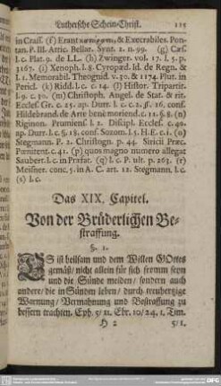 Das XIX. Capitel. Von der Brüderlichen Bestraffung