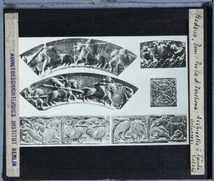 Modena, Dom : Porta della Pescheria (Pfingstportal), Archivolte und Türsturz