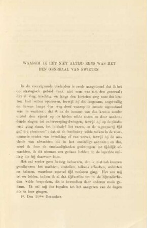 Waarom ik het niet altijd eens was met den Generaal van Swieten