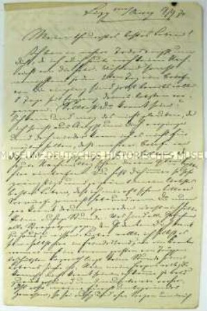 Briefumschlag von Bernhard Rostosky an seine Frau