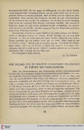 1: Das Bildnis des Bildhauers Guillelmus Paludanus im Wiener Nationalmuseum