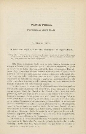 Parte prima. Formazione degli Stati