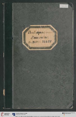 [Band 6]: Erwerbungsbücher der Antikensammlung: Antiquarium Inventar Nr. 31892-32688
