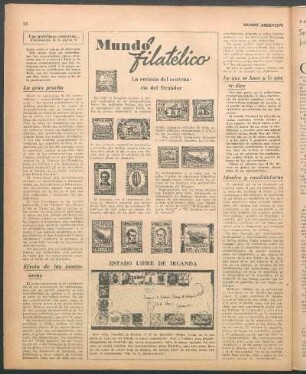 La emisión del centenario del Ecuador