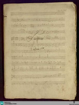 Sargino. Excerpts - Don Mus.Ms. 1510f : PaWV 28/17b