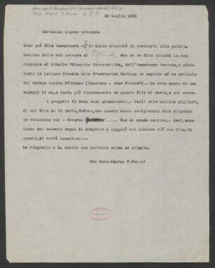 Brief an Luigi Ansbacher : 20.07.1920