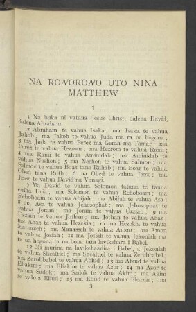 Na Ronorono Uto Nina Matthew