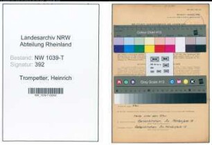 Entnazifizierung Heinrich Trompetter , geb. 10.03.1909 (Bauingenieur)