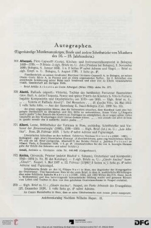 Autographen (Nr. 369-577)