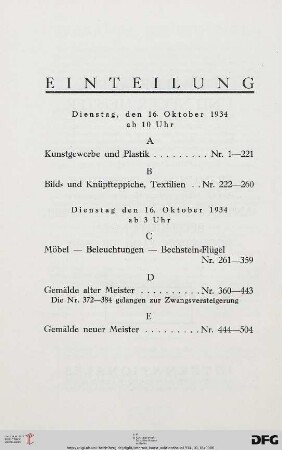 Einteilung