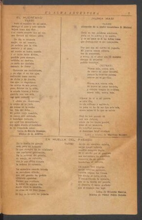 La huella del pasado : Tango