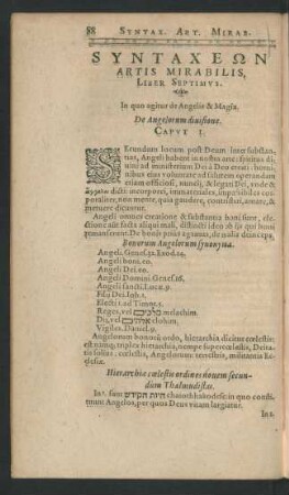 Syntaxeōn Artis Mirabilis, Liber Septimus.