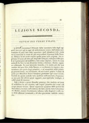 Lezione Seconda.