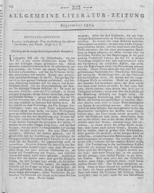 Nasse, C. F.: Von der Stellung der Aerzte im Staate. Leipzig: Cnobloch 1823 (Beschluss der im vorigen Stück abgebrochenen Recension.)
