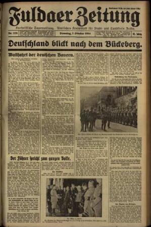 Ausgabe vom Dienstag, den 02. Oktober 1934.