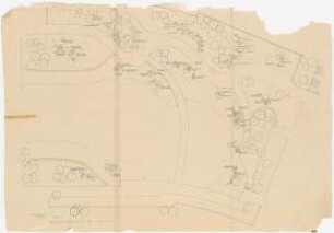 Deutsche Gartenschau 1950 auf dem Killesberg, Stuttgart: Pflanzplan - Canna-Plan 1:100